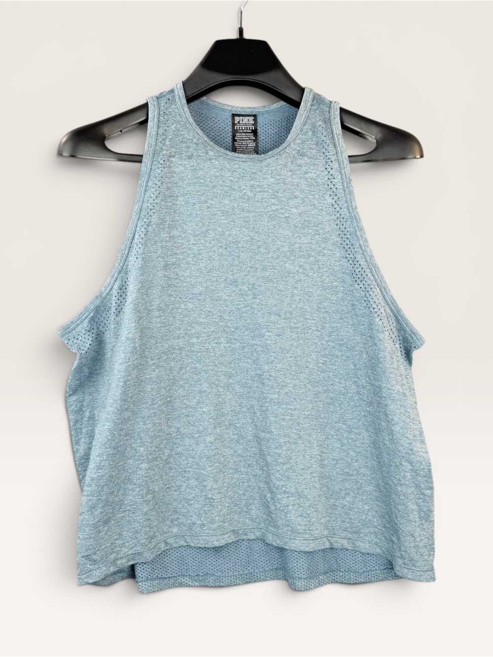 PINK Victoria's Secret Seamless Light Blue Women's Athletic Tank Top